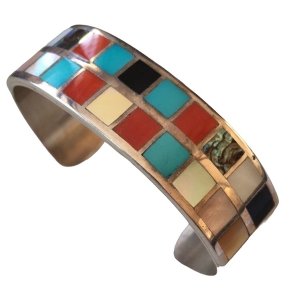 Vintage Native American Becenti Multi Bracelet - Picture 1 of 12